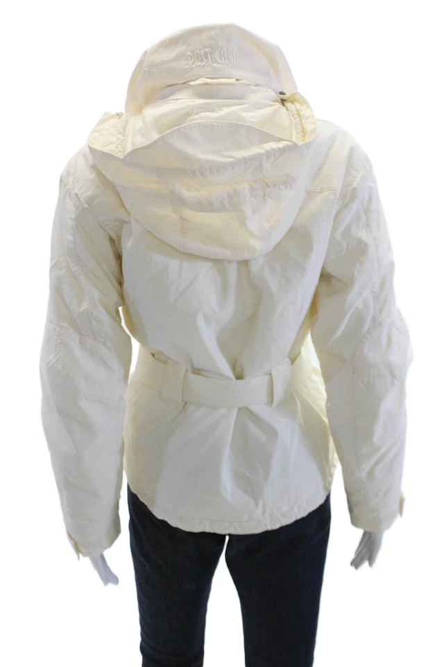 Abrigo acolchado con cremallera y cuello largo de manga larga blanco talla 2 postal para mujer Foto 3 de 4