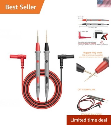 leads 1000V 20A Ultra-Sharp Gold-Plated  Probe Lead for Multimeter Meter  lea...