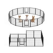 Dog Playpen 24 Inch 16 Panles, Ideal Dog Fence for Puppy/Small Dogs Indoor  ...