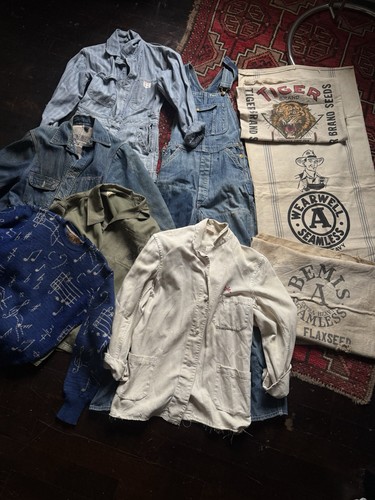Jantzen BG MAC USMC Vintage XS S Workwear Lot Jackets Shirts Sweater Overalls