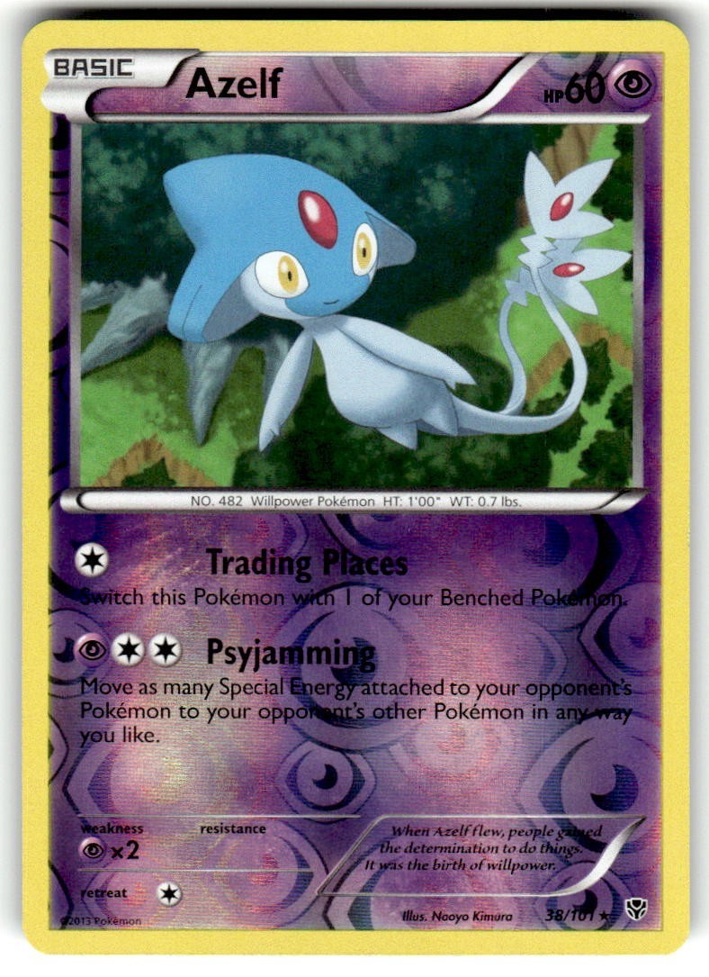 Azelf 38/101 Plasma Blast Reverse Holo - Pokémon Card NM