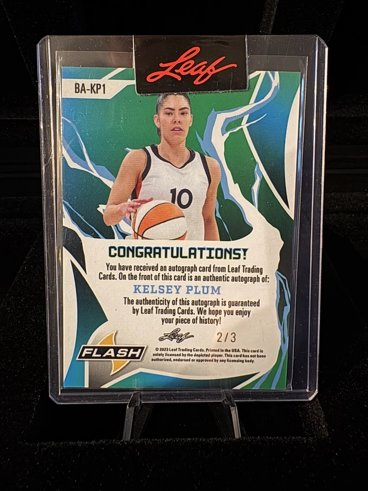 KELSEY CIRUELA 2023 HOJA FLASH BRILLO BASE AUTO PLATA 2/3 SSP Foto 2 de 2