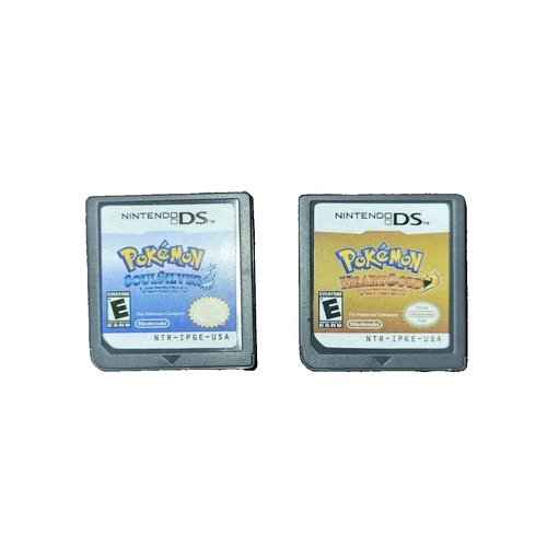 Pokemon Heartgold + Pokemon Soulsilver Nintendo DS Cartridge Tested Working