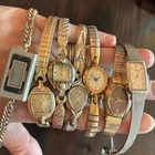 7 Women's Vintage Tiny Small Watch Lot Art, Order Of The Eastern Star Charm
