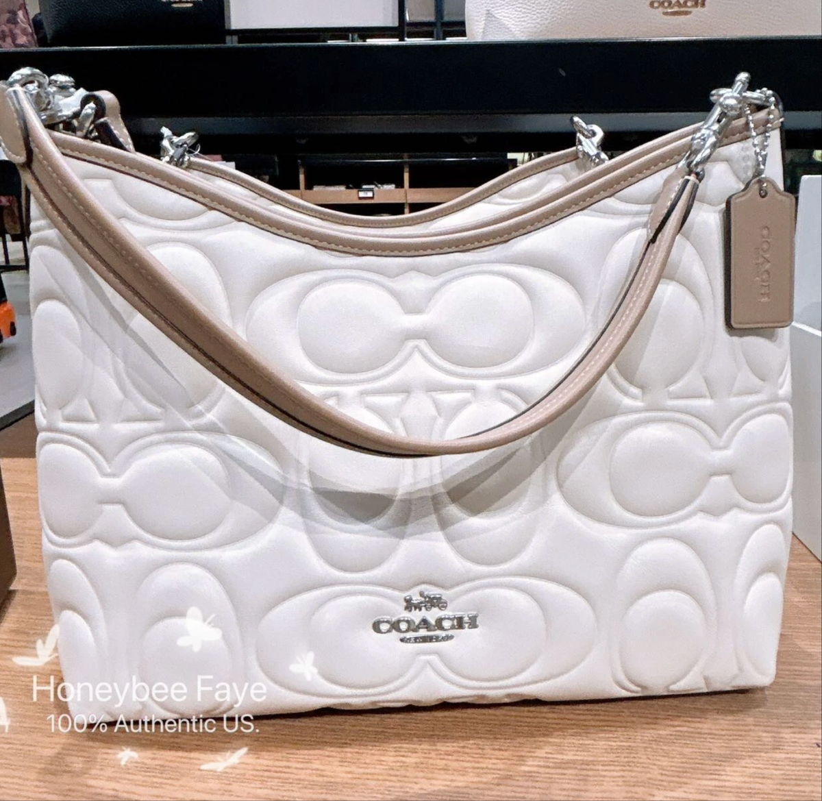 NWT Coach Laurel Shoulder Bag In Blocked Signature Leather CZ184