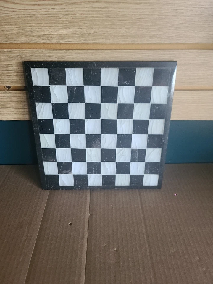 "Tablero de ajedrez vintage de piedra de ónix de mármol de 11"" solo tablero de charcutería de peso pesado" Foto 2 de 4