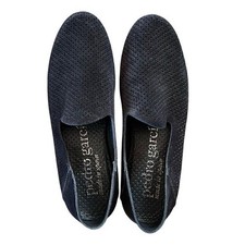 Pedro Garcia Black Suede Slip On Loafer Flats Women's size 8