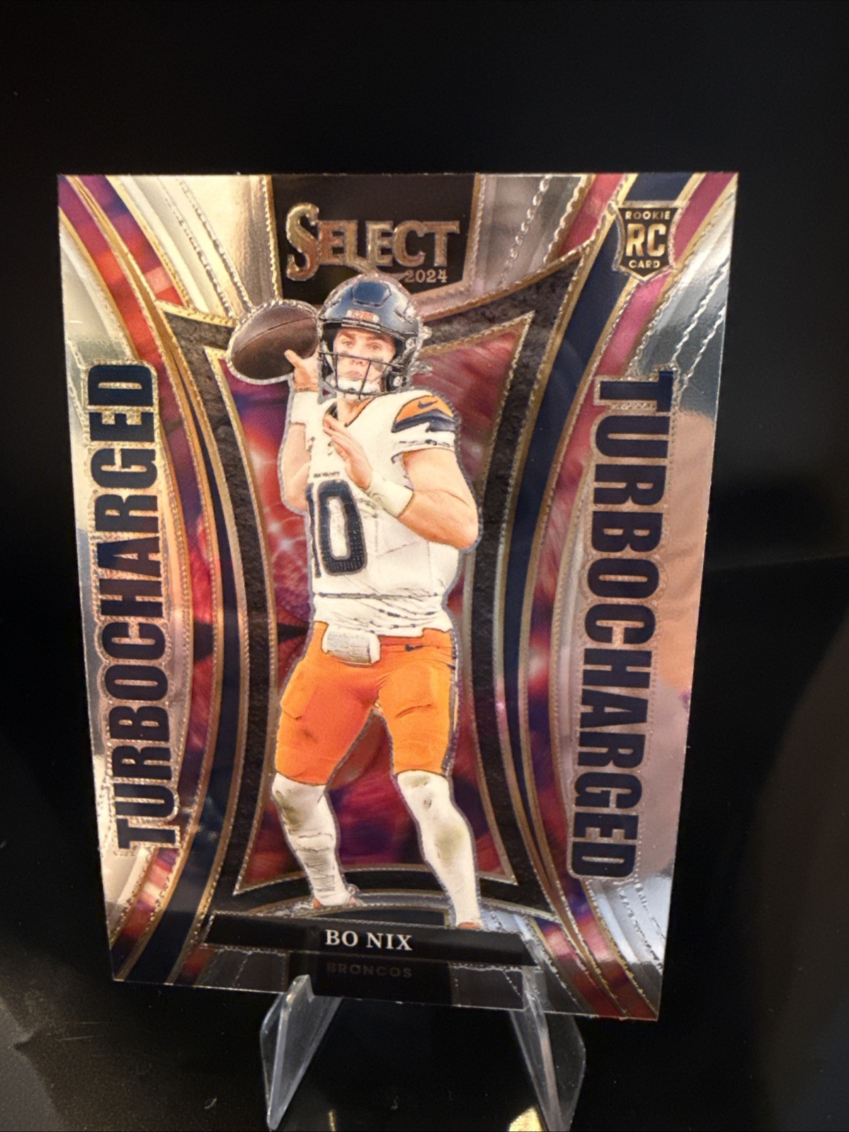 2024 Panini Select Turbo Charged Bo Nix RC