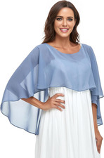 Sheer Shawls and Wraps for Evening Dresses Chiffon Capes for Women Soft Wedding