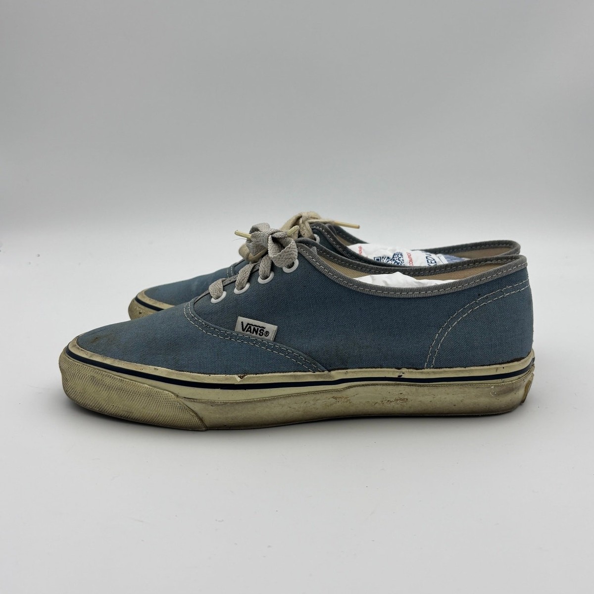 Vintage 80s 90s Vans Authentic Blue Low Skate Sneakers Men's