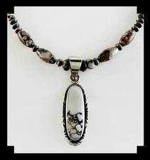 White Fox Creation: Wild Horse Magnesite Necklace and Pendant