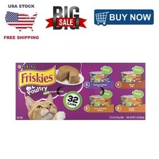 Pate Wet Cat Food for Adult Cats Soft Poultry Variety Pack 5.5 Oz Cans (32 Pack) 3.53 per gallon