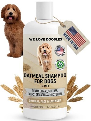 5-in-1 Premium Oatmeal Shampoo for Dogs, Gentle for Itchy & Sensitive Skin, P...