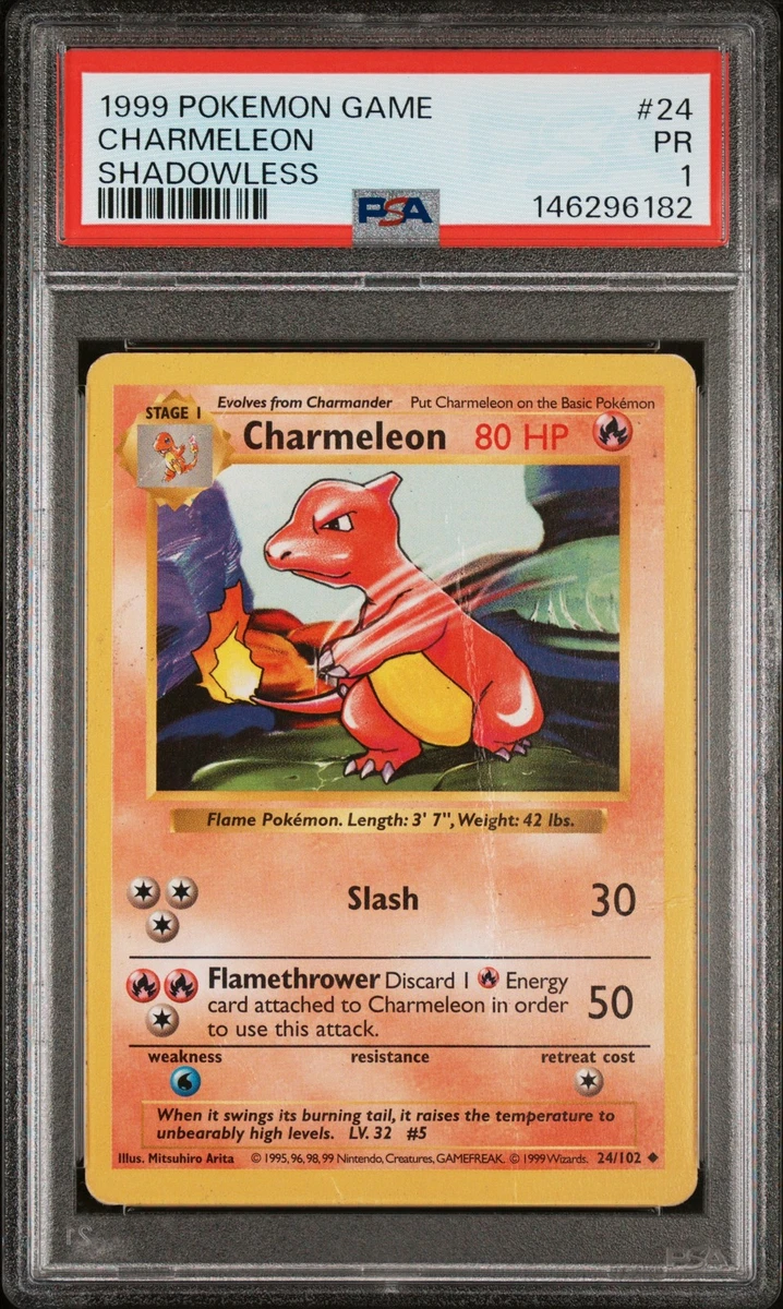 Charmeleon Pokémon TCG Shadowless Individual Collectible Card Game