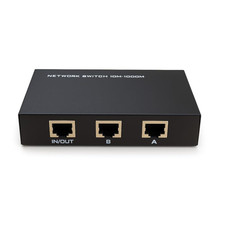 RJ45 2 Way Manual Data Switch Box Push Button Style Network I/O AB Female Port P