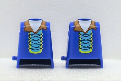 2 x KÖRPER MITTEL BLAU + PIN PLAYMOBIL zu Will NOVELMORE RITTER vs BURNHAM KP05