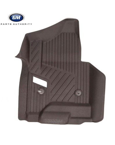 2014-2018 Chevy Silverado Front Floor Liners 84185457 Cocoa w/ Satin Chrome Logo - Picture 2 of 9