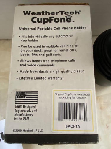 WeatherTech CupFone Universal Cup Holder for Car Phone Mount Extension Cradle - Photo 7 sur 7
