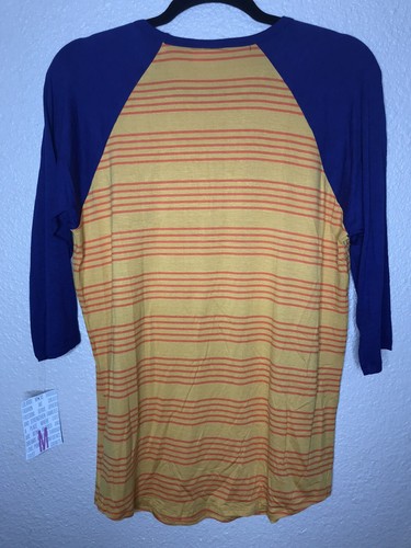 LulaRoe - Randy Gr. M blau mit gelb/orangen Streifen neu mit Etikett 3 - Bild 2 von 5