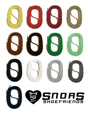 LACCI SNORS Rotondi NATURALI MARRONE 75cm-130cm 3mm Cotone - Foto 4