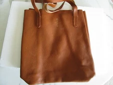 Mark and Graham Tote camel leather bag mono DC New wo tag