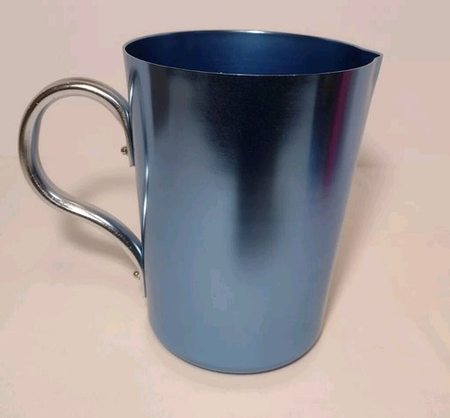 Blau eloxierter Aluminium Krug Rohrgriff 7-3/4" keine Dellen EUC - Bild 3 von 5