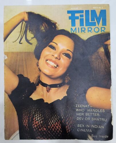 INDIANO RARO BOLLYWOOD FILM VINTAGE Mirror Magazine Zeenat Aman Agosto 1973 - Foto 1 di 10