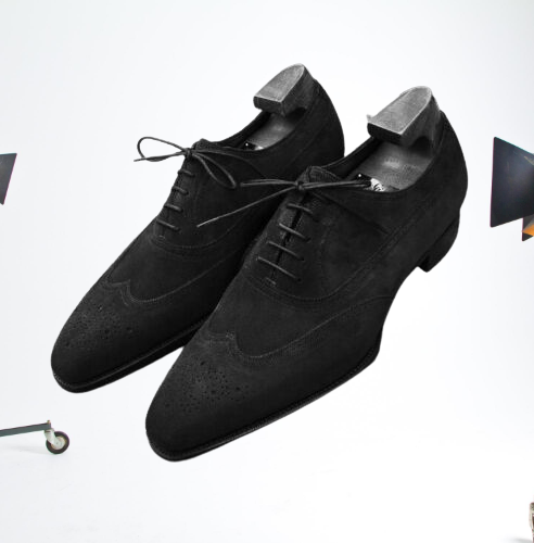 mens dress shoes black suede