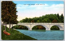 Postcard Main Street Bridge, Niles, Michigan Unposted