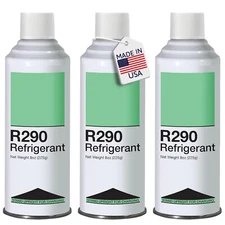 Leak Saver R290 Refrigerant  - Upright Liquid Charging Self-Sealing Can - 3 Pack