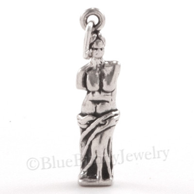 VENUS DE MILO Charm STATUE Paris France Travel Pendant 925 Sterling Silver 3D