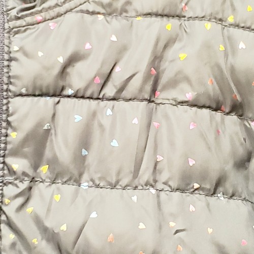 Gap Kids Girls Navy Primaloft Jacket Hearts Print Sz Small - Picture 2 of 16