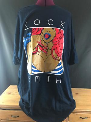 NIB NEW ROCKSMITH 100% COTTON NAVY T-Shirt TEE GIRL SUCKING ON LOLLIPOP