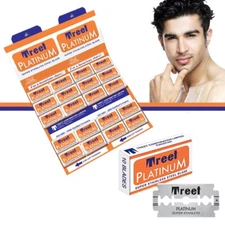 200 Treet Platinum double edge Safety razor Shaving blades Classic Gift Holidays