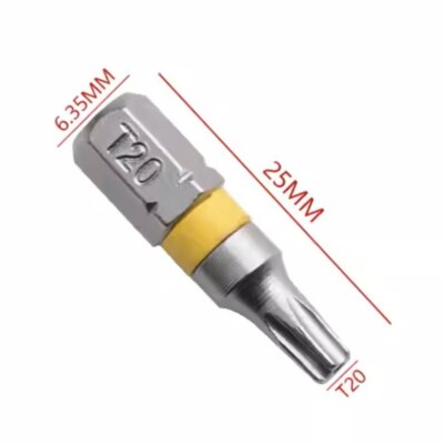 1/4'' Hex Shank T20 Tip Torx Security screwdriver Bit 4pcs