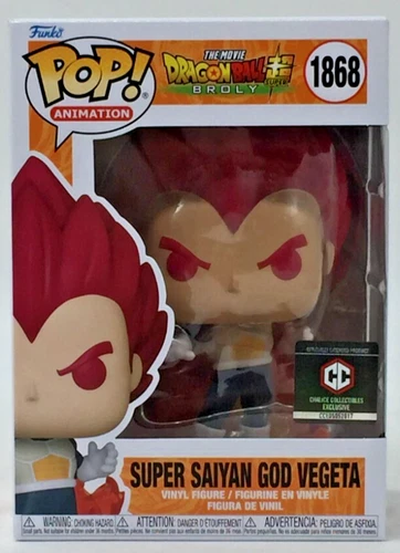 Funko Pop! DBS Chalice Exclusive Broly Movie Super Saiyan God Vegeta #1868 W/PP