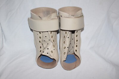 Custom AFO TAN LEATHER ORTHOPEDIC BOOTS Orthisis LEFT AND RIGHT