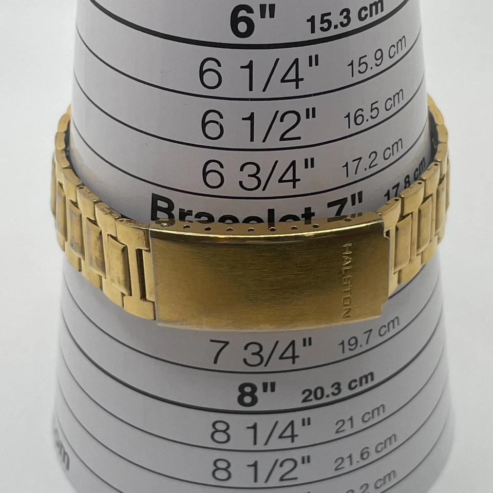 Женские кварцевые аналоговые часы Halston 26 мм в золотистом корпусе с ремешком 241-Y121 - Изображение 4 из 4