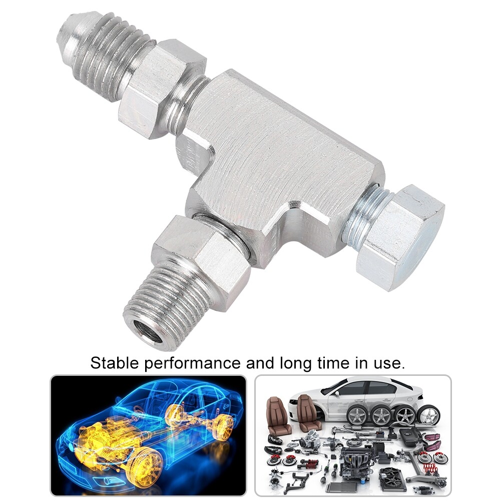 3 Way 1/8NPT To 4AN Turbo Adapter Tee Fitting W/ Block Oil Feed Pressure Sensor - Foto 5