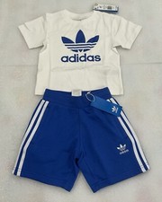 Adidas Kid  s Blue White Tee Shorts Set Size 4T