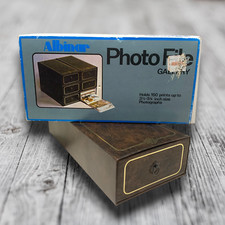 Vintage NEW Albinar Photo File Print Holder Slide Drawer 3 x 5 Photo Storage NOS