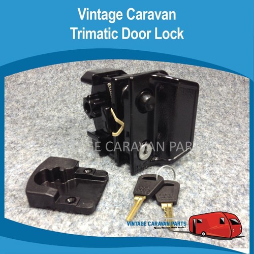 Caravan DOOR LOCK TRIMATIC Vintage ( GENUINE ) Old Style Complete D0120