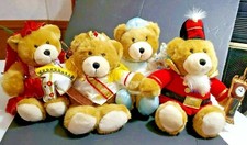 New Vintage Complete Set - 4 Gibson Nutcracker Christmas Bears Plush 14" Cute 