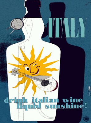 Decoration Poster.Home interior design print.Wall art.Italian wine.Solar.7228