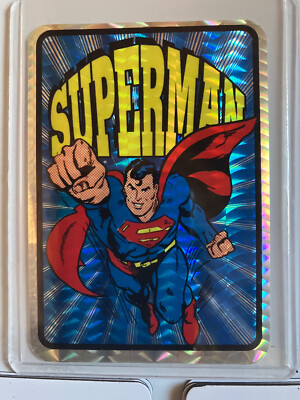 1990 s Marvel Vending Machine Superman Prism Foil Sticker Card