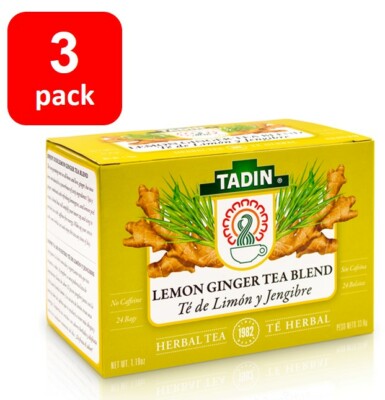 3 TADIN LEMON GINGER TEA BLEND 24 BAGS