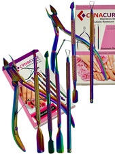 German Cuticle Pusher Remover Nail Cleaner Manicure Pedicure Stainless Tool Set