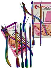 German Cuticle Pusher Remover Nail Cleaner Manicure Pedicure Stainless Tool Set