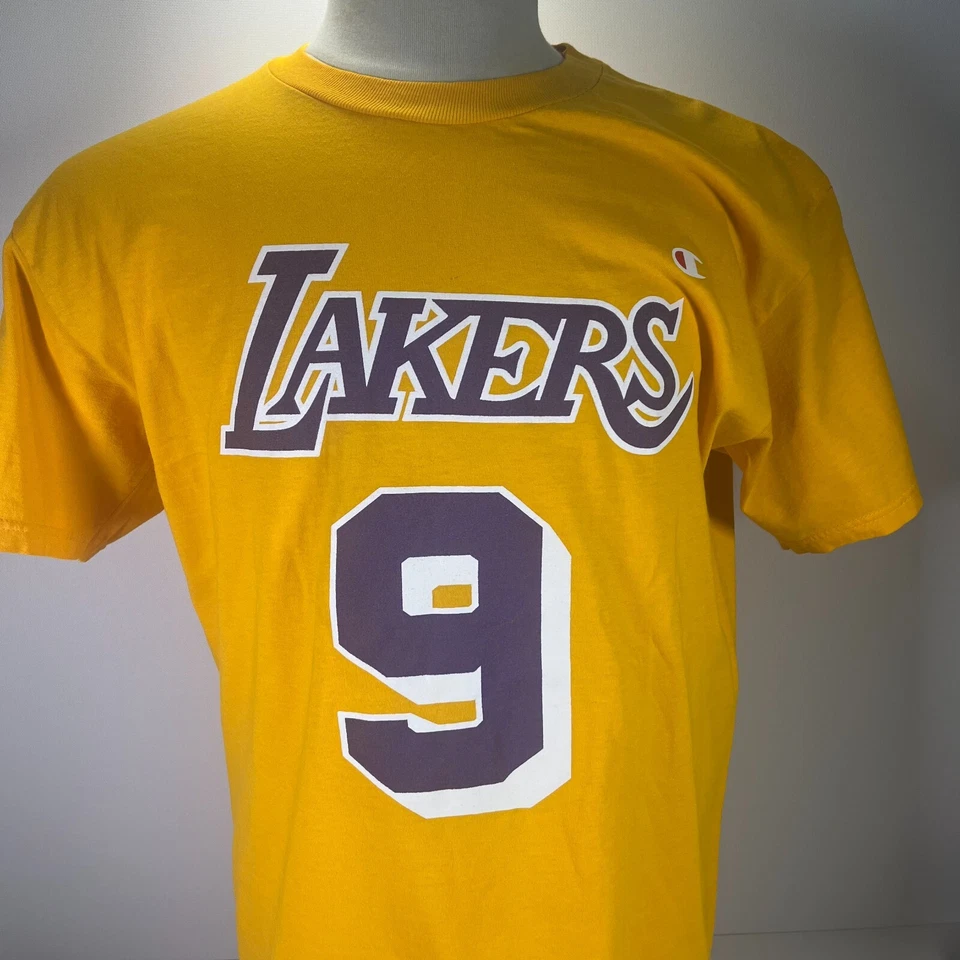Vintage Champion Los Angeles Lakers Nick Van Exel #9 Basketball T-Shirt Men XL  - Image 2 of 4