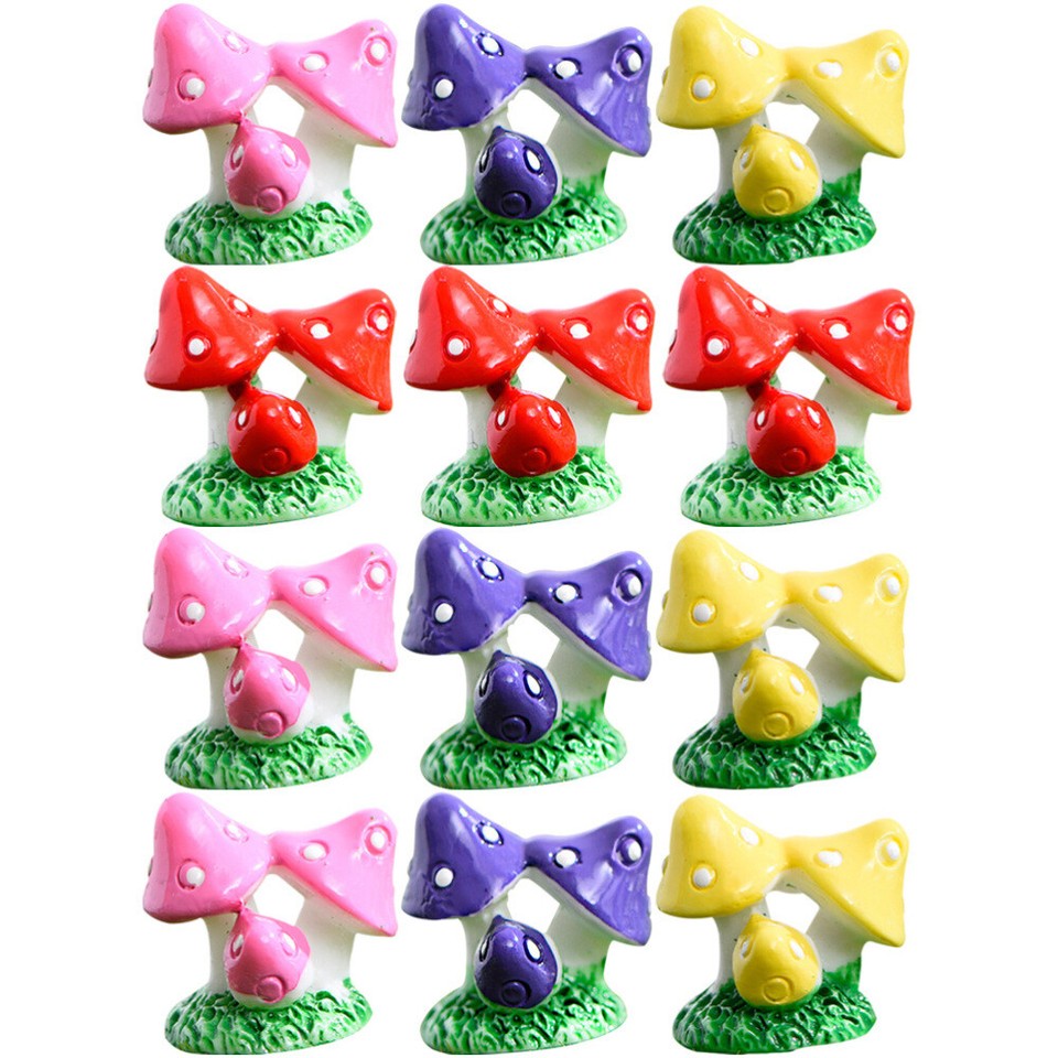 5 Pieces Artificial Plants Fairy Gardens Mushrooms Mini Sculpture eBay